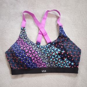 Victoria's Secret VSX Sports Bra Geometric Print 34 C